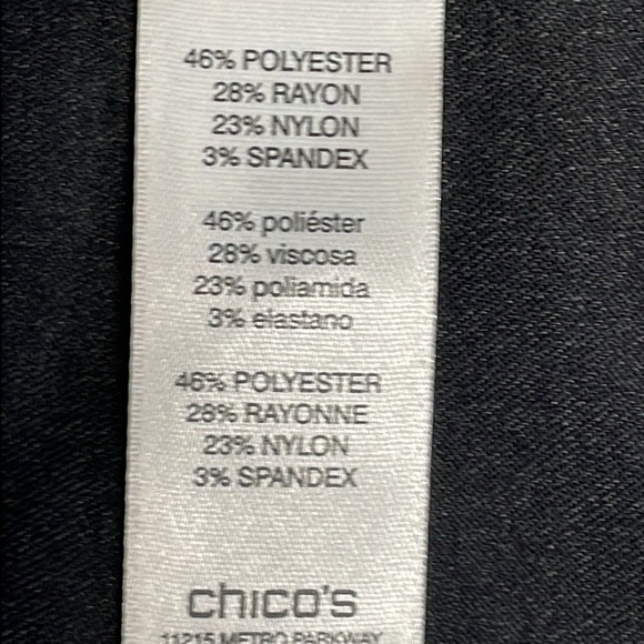 NWOT Fabulously Slimming Perfect Stretch By Chico’s Charcoal Pull On Pants 6P - Picture 12 of 16